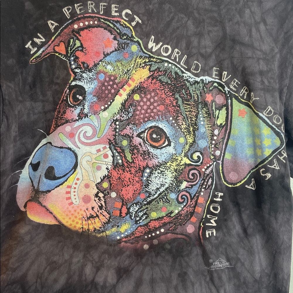 The Mountain Pit Bull Perfect World T-Shirt Pop Art Dean Russo Unisex Medium